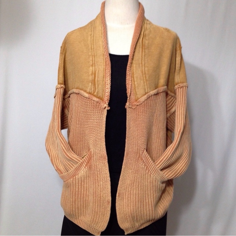 Cozy rust Cardigan Sweater by Heyson